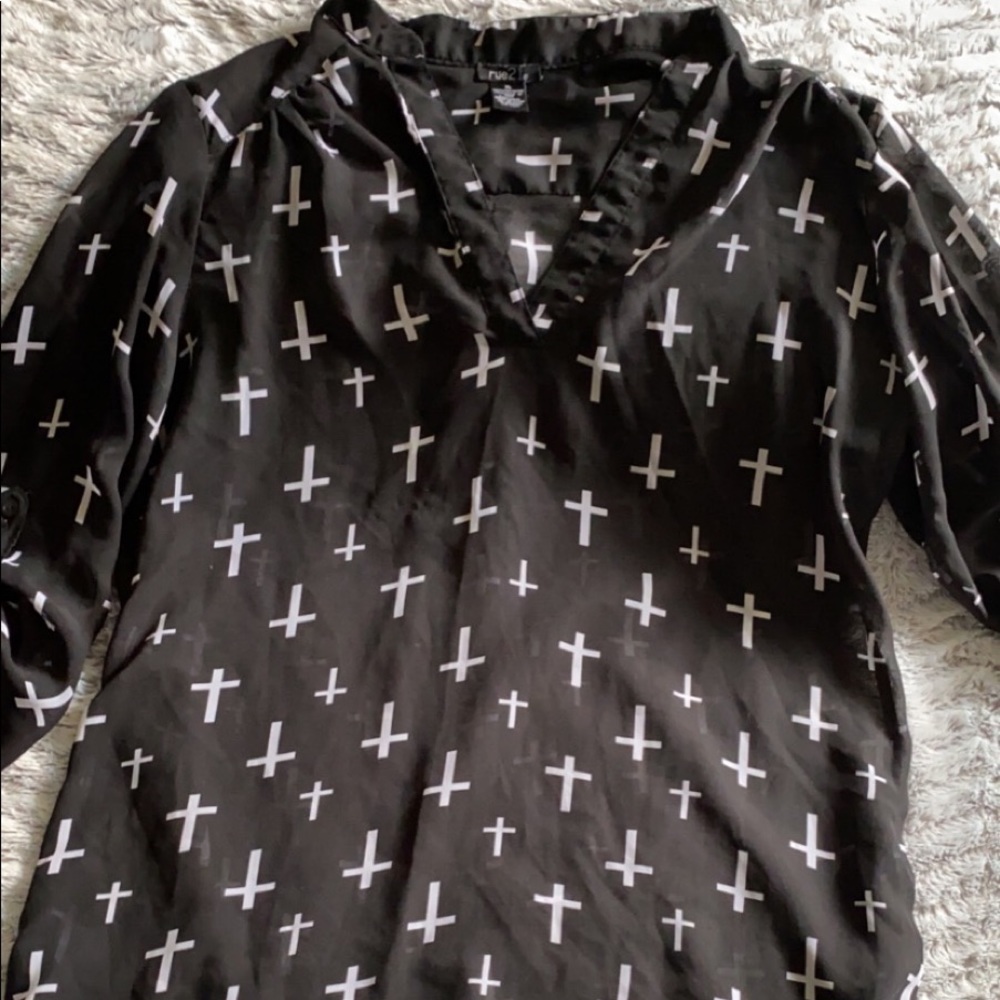 Rue 21 sheer dress shirt
